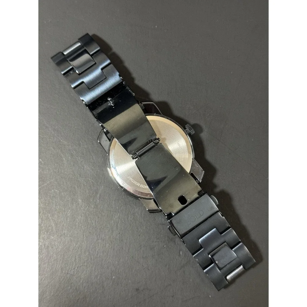 Mens Movado Bold Blue Black Quartz Wrist Watch